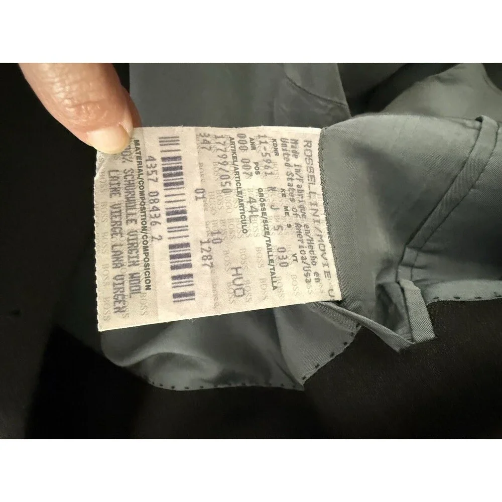 Hugo Boss Rossellini Movie Mens Suit Two Piece 44L  Gray Mens Three Button Wool